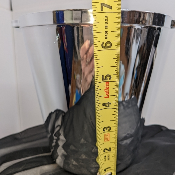 Greenbrier Intl NWOT ice bucket plastic mirror like silver 2 qt Set of 3 buckets - Picture 8 of 8